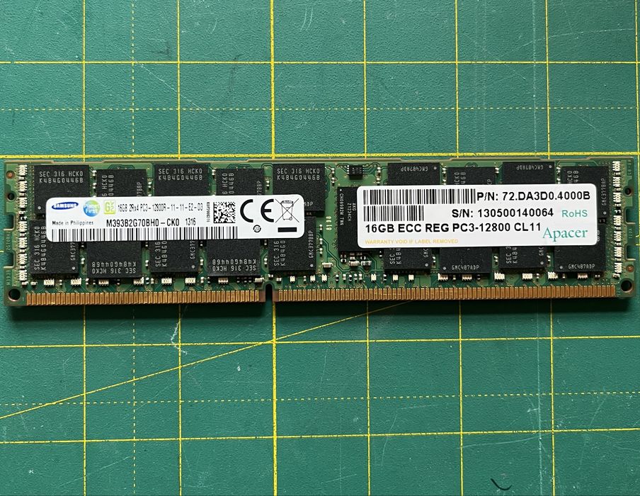 Оперативна пам'ять DDR3 16GB ECC 1600 MHz Samsung для серверів