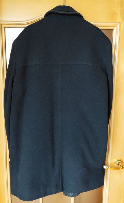 Płaszcz męski r. 48, XL kaszmir wełna czarny