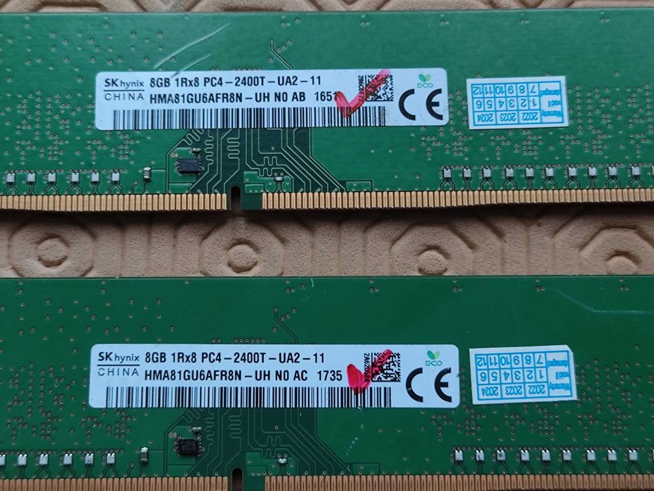 Memórias Ram SKhynix DDR4 16Gb (2x8gb) 2400t