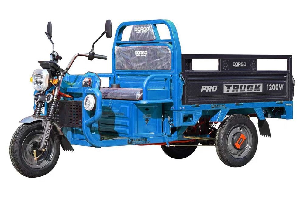 Електричний вантажний трицикл Corso «Truck PRO»  6 МІСЦЬ