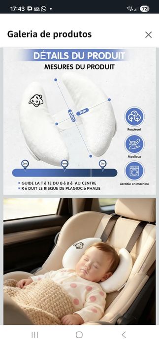 Almofada viagem bebé Latrat