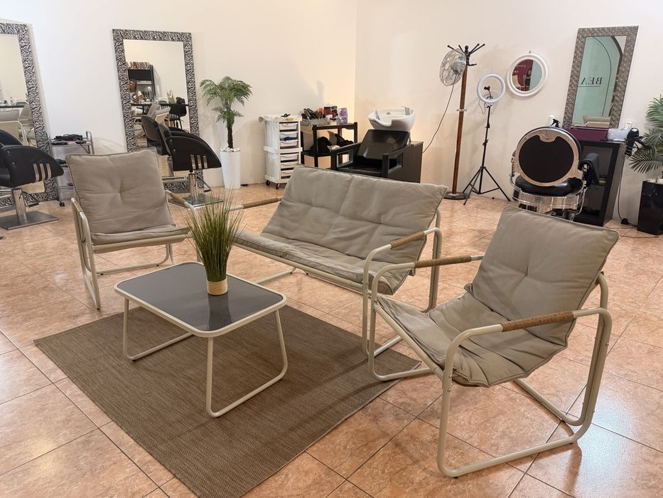 Conjunto moveis de exterior e mesa