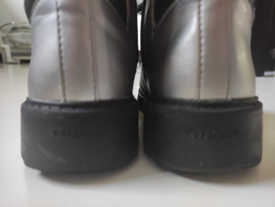 Geox Jr Casey trapery srebrne 35