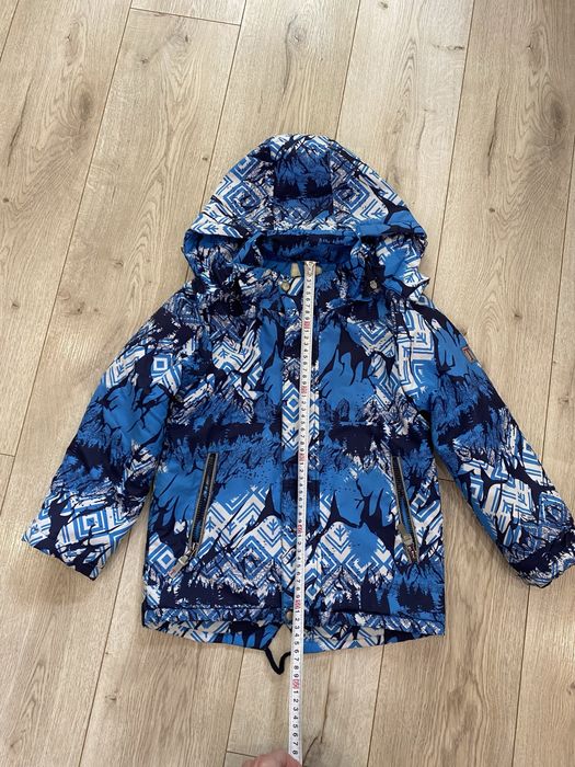 Куртка 122 см, осень- весна, теплая, не продувается, не промокает