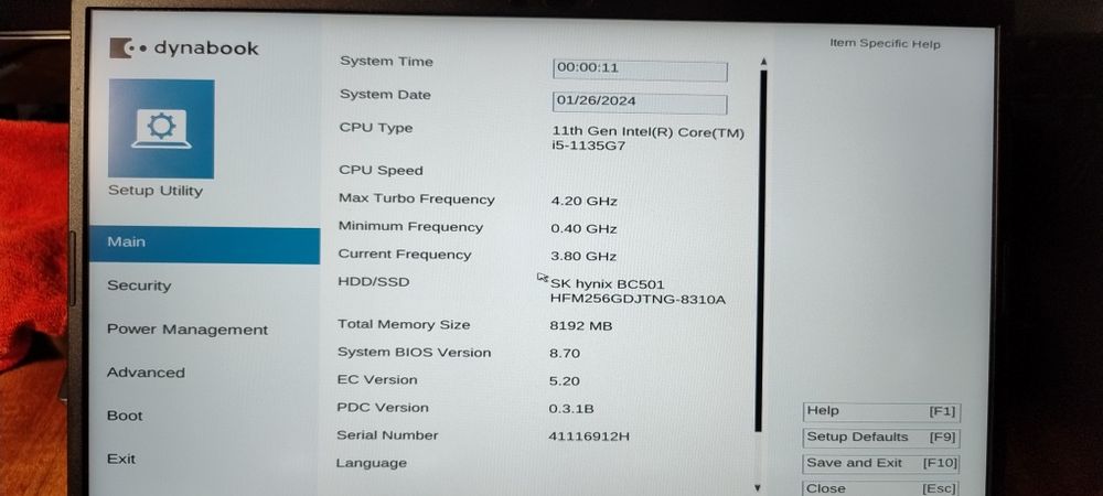 i5 1135G7 Dynabook X40-j  (Toshiba )  8Gb DDR4 Ноутбук