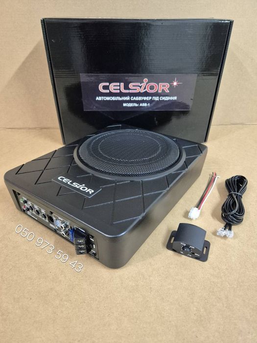 Плоский сабвуфер/активний/Celsior ASB-1/пульт/8"