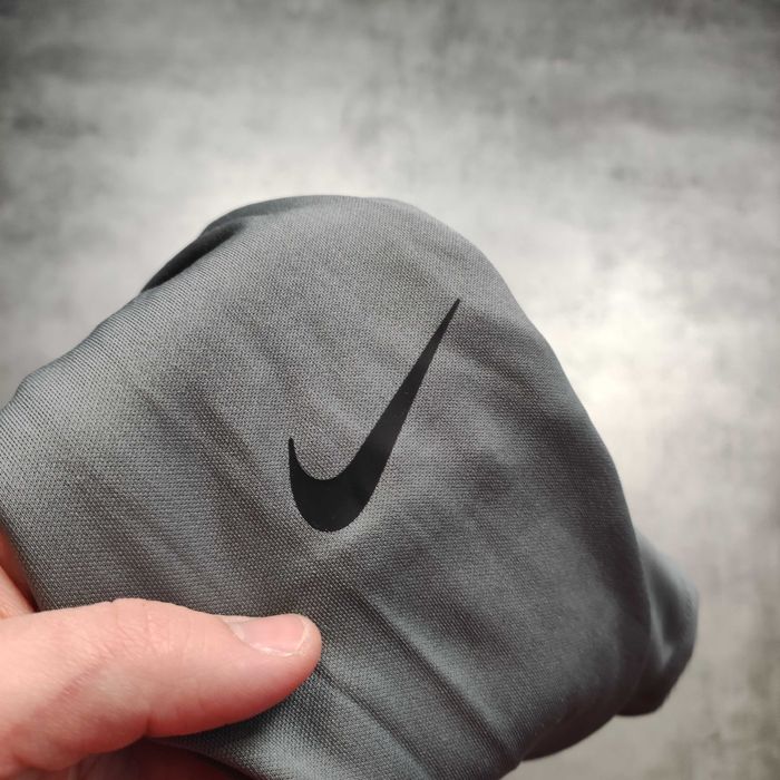 MĘSKIE Dresy Sportowe Spodnie Joggery Dri-Fit Nike Szare Logoo Active