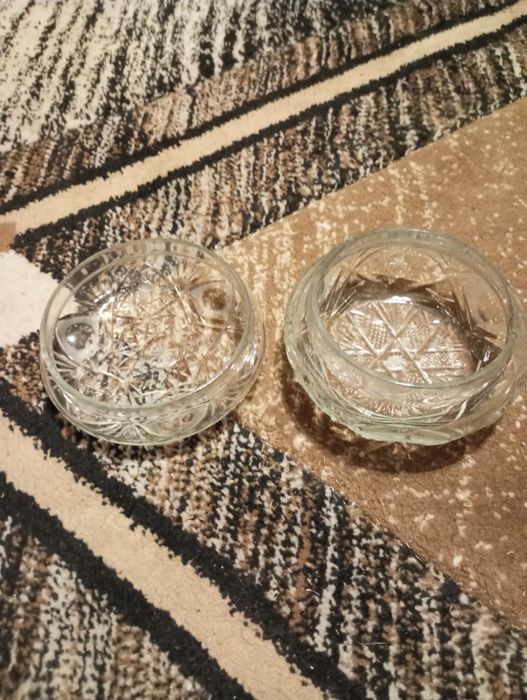 Stary kryształ ołowiowy szkatułka