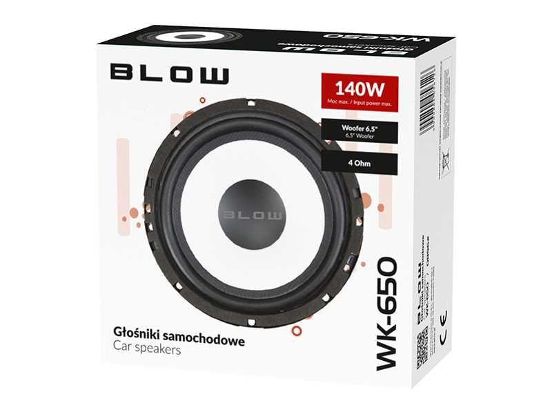 Głośniki BLOW WK650 4Ohm samochodowy 165cm 140W Montaż Głośników