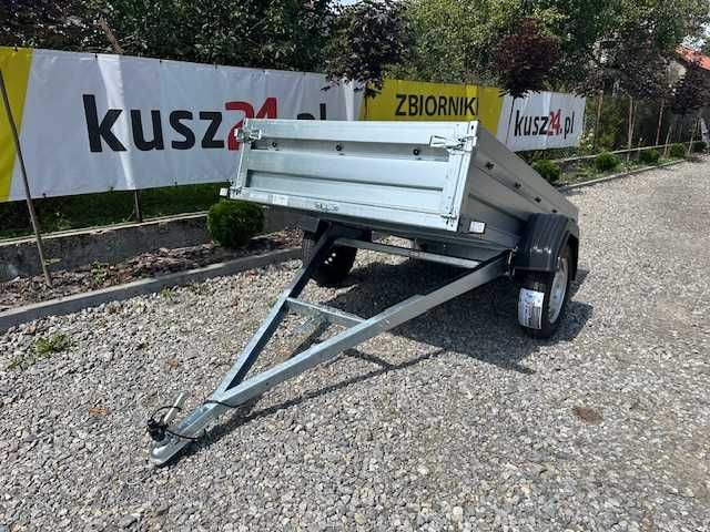 Przyczepka Samochodowa ZASŁAW 205SU Uchylna skrzynia 205x122