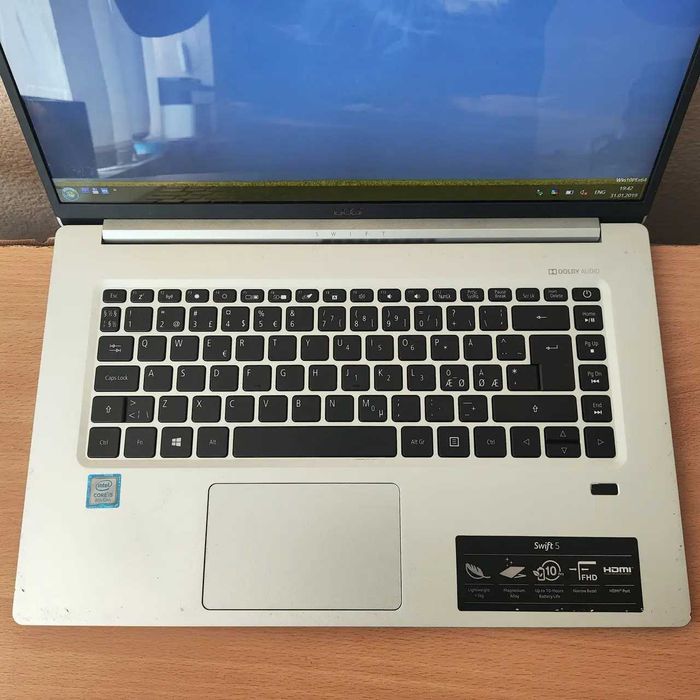 Ультрабук легкий Acer Swift5 15.6”FHD/IPS ТАЧ i5-8265u/16GB/SSD512