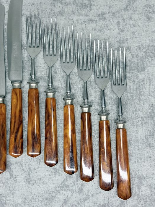 Набор столовых приборов Solingen с каталиновыми бакелит ручками GDR