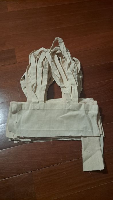 Alças de sacos (totebags) em tecido