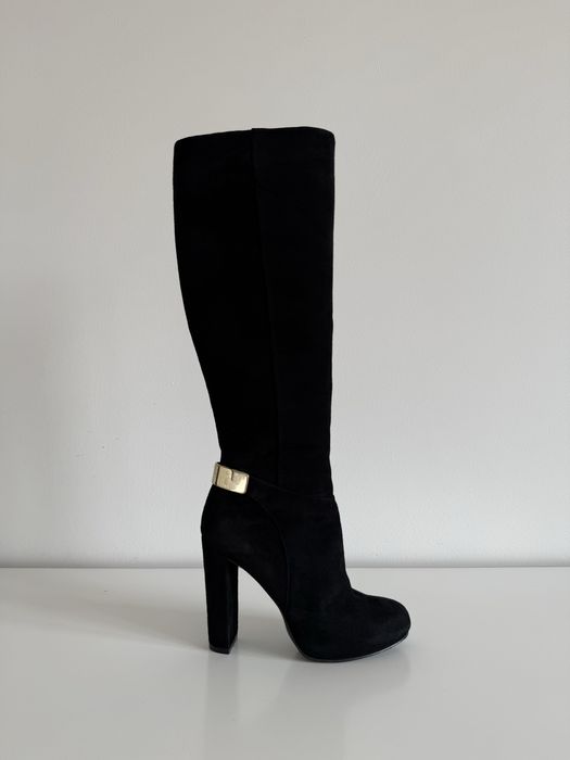 Guess Leather/Suede Boots - kozaki ze skóry zamszowej