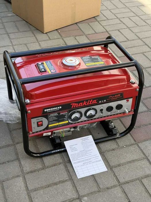 Генератор MAKITA 6.5 кВт бензиновий з РУЧНИМ стартером 6квт макіта на бензині електростанція