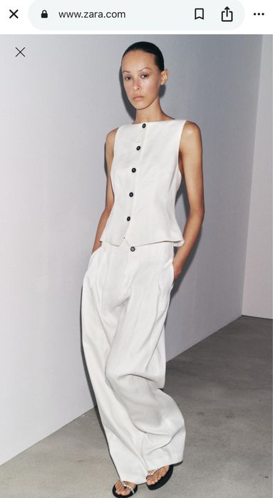 Новые льняные брюки Zara XC