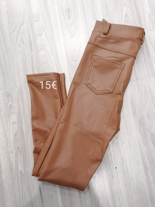 Calça de napa, 4 cores disponível