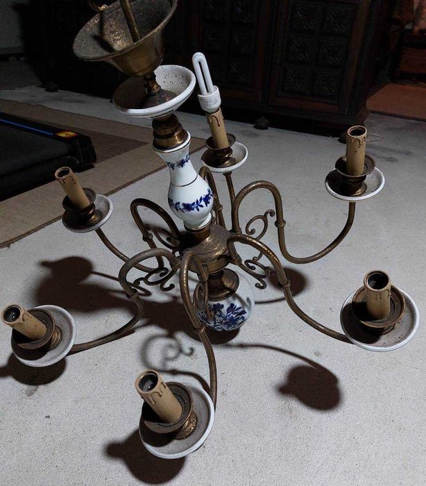 Candeeiro de teto Pintado à Mão