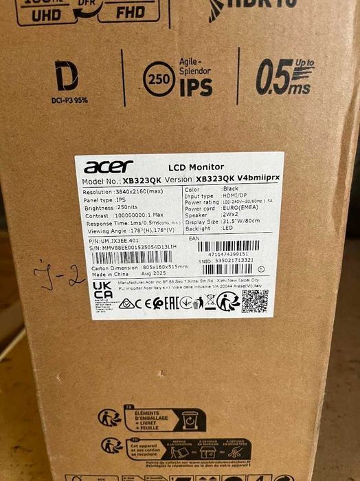 Монітор Acer Predator XB323QKV4bmiiprx (UM.JX3EE.401) --- ЗНИЖКА!!!