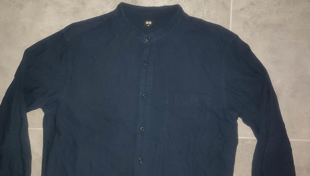 Koszula Uniqlo r. XS granat stójka