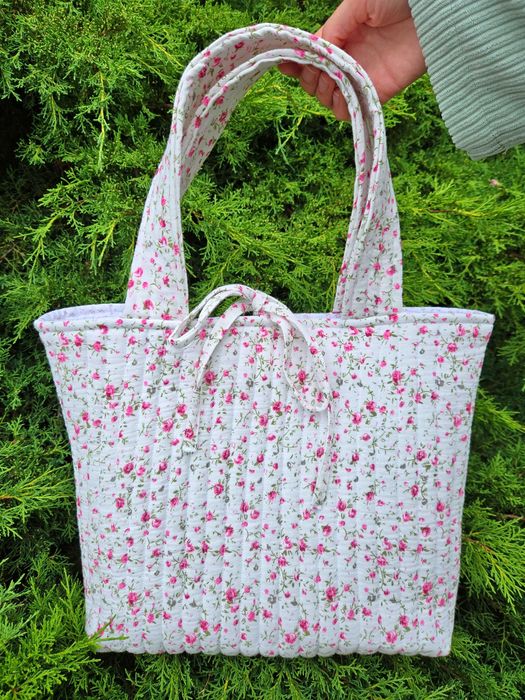 Zestaw Handmade: torebka tote + kosmetyczka