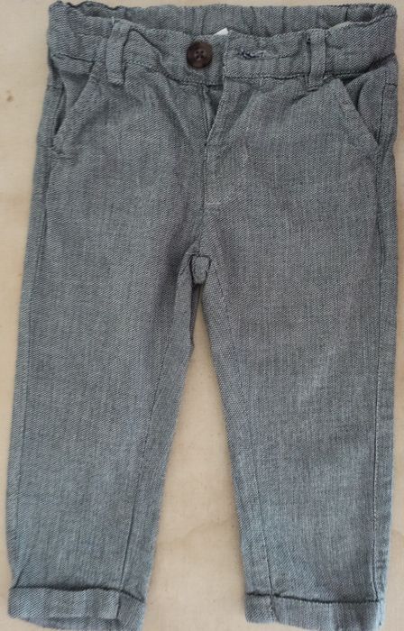 Lniany garniturek do chrztu r 80.