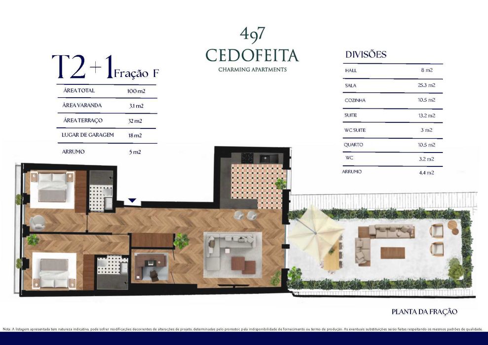 T2+1 de Luxo com Terraço em Cedofeita, Porto – Garagem Dupla