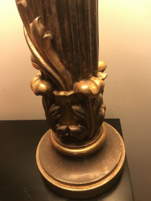 Candeeiro mesa em madeira