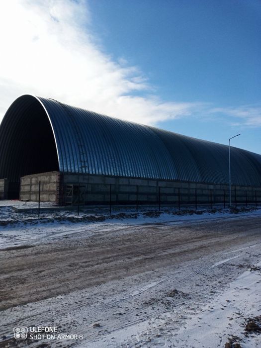 лінія виробництва безкаркасних ангарів