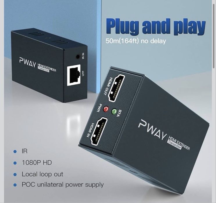 Przedłużacz HDMI ze sterowaniem IR i wyjściem pętli