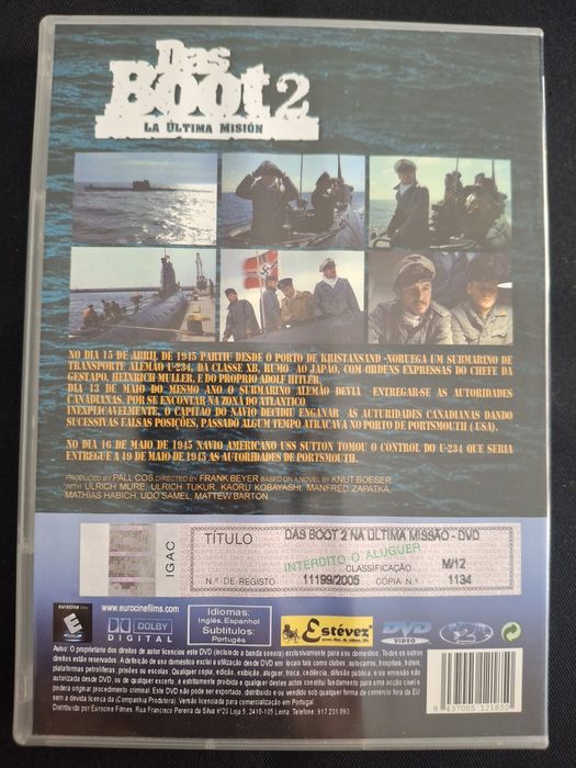 DVD Das Boot 2 - Na última missão.