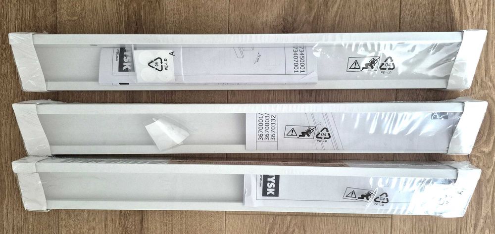 3x Półka na obrazki ksiżąki płyty JYSK AVNEDE 60x6x7 biała – 3 sztuki