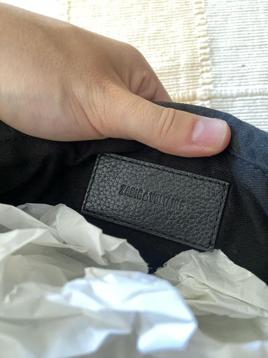 Mala carteira zadig & voltaire rocky camurça leopardo tigresa cinza