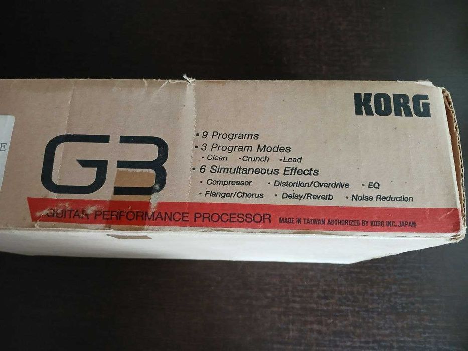 Korg G3 Guitar Performance Processor, з блоком живлення та коробкою