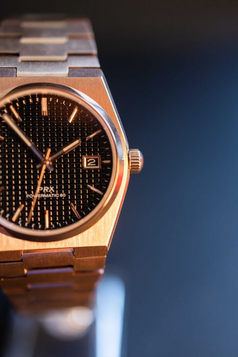 PRX Rose Gold Custom Seiko Mod