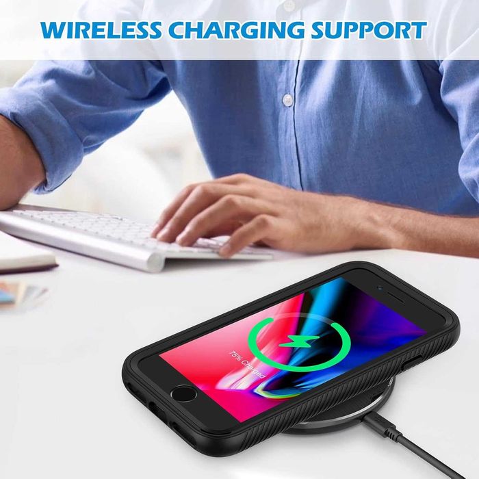 CENHUFO etui do iPhone 8/7/6/6S SE 2020 SE 2022 mocne 360 pancerne