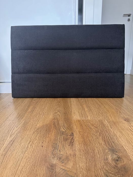 Cabeceira cama de solteiro | Estofada tecido antracite