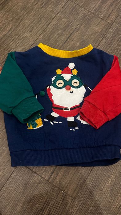 Свитшот свитер новогоднее котон next  мальчика 74 см 6-9 месяцев