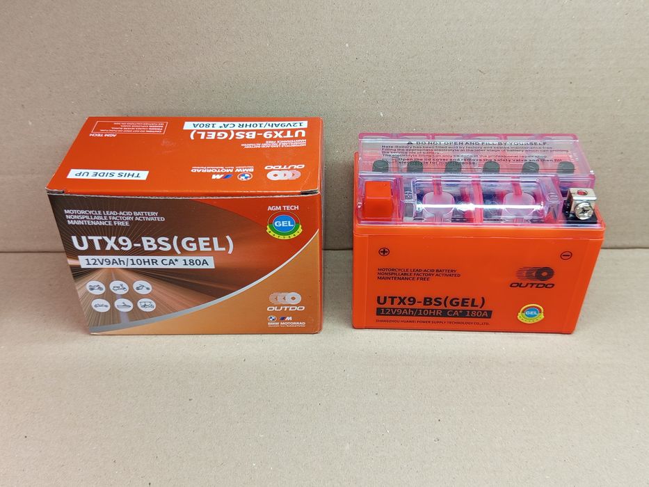 Акумулятор мото АКБ GEL 12V9Ah UTX9-BS  (L150*W87*H107mm) "OUTDO"
