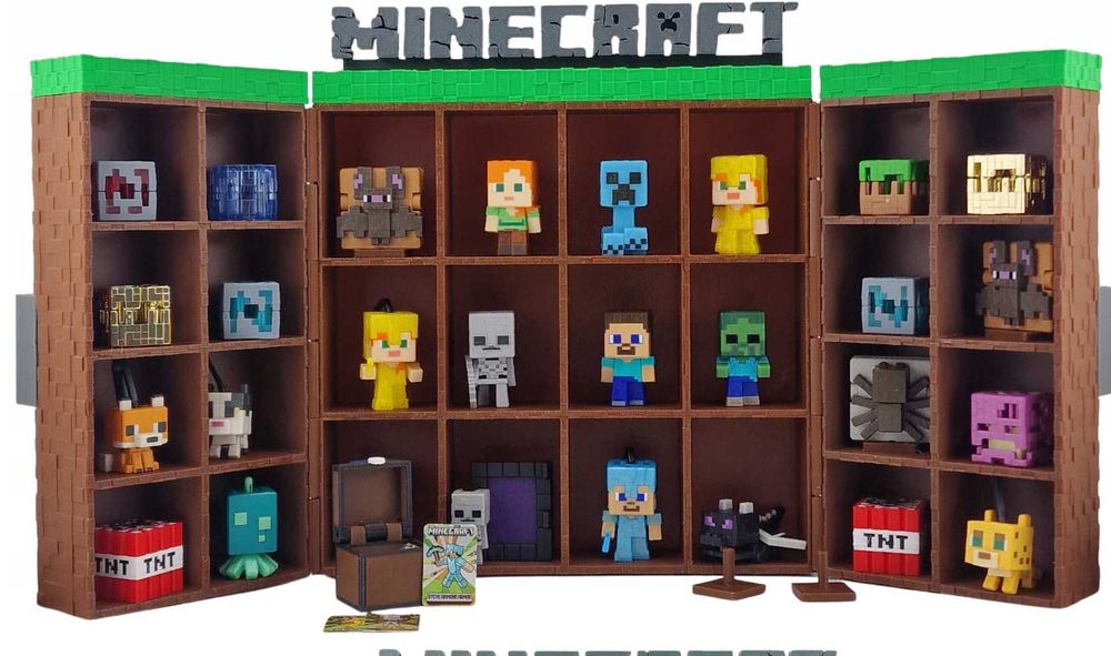 Minecraft Kinder Joy Półka na Wszystkie Figurki Kolekcji Prezent
