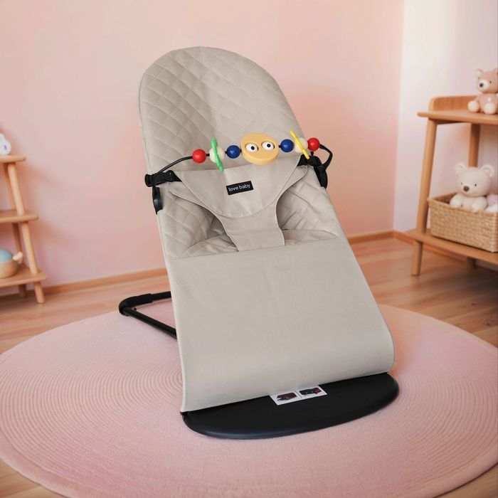 Дитячий шезлонг love baby, крісло гойдалка, шезлонг детский