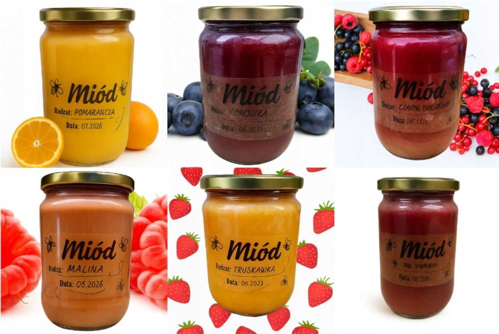 NATURALNY Miód  - Pomarańcza 950g DUZY SŁOIK