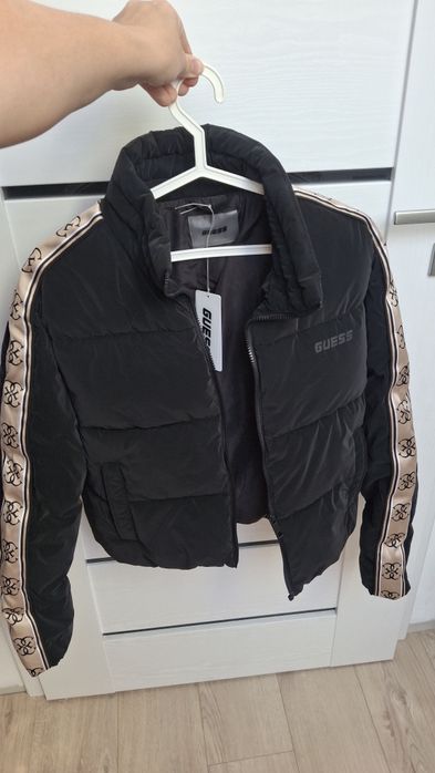 Kurtką.zimowa guess M monogram  puffer