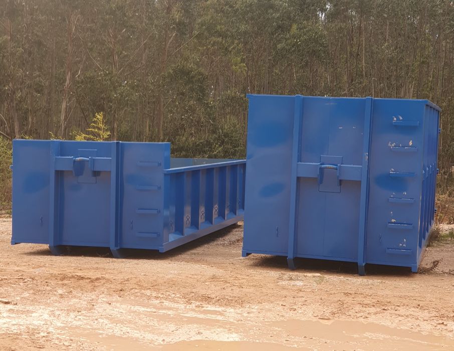 CONTENTORES NOVOS para resíduos e entulho de obras de 15m³, 20m³, 30m³