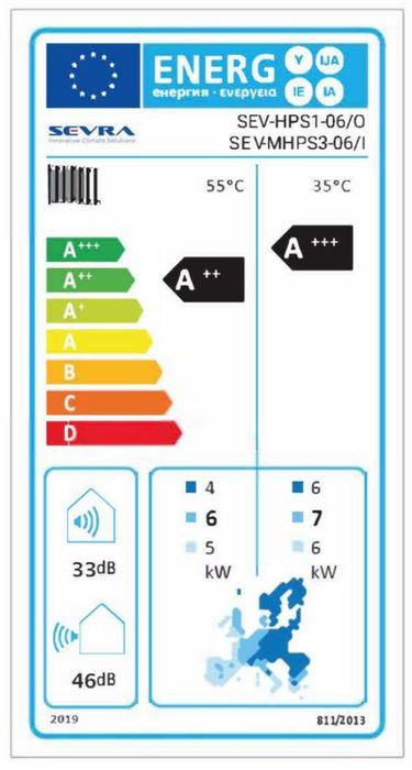 Pompa ciepła SEVRA 6kW split +1 80l CWU+ bufor CO 50l . jest na ZUM