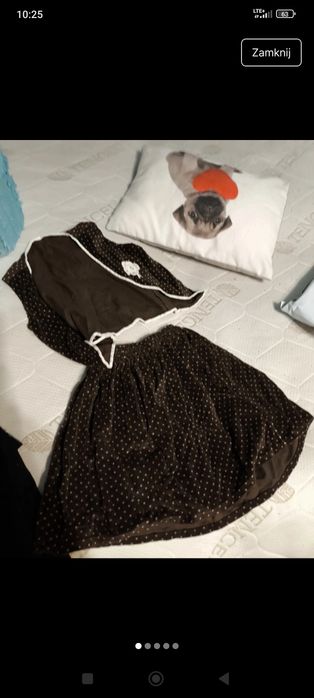 Elegancki komplet dla dziewczynki spódnica z kamizelka sztruks 122 128