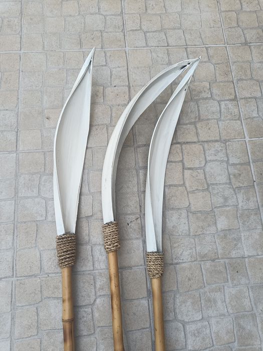 Peças decorativas, pás de bambu