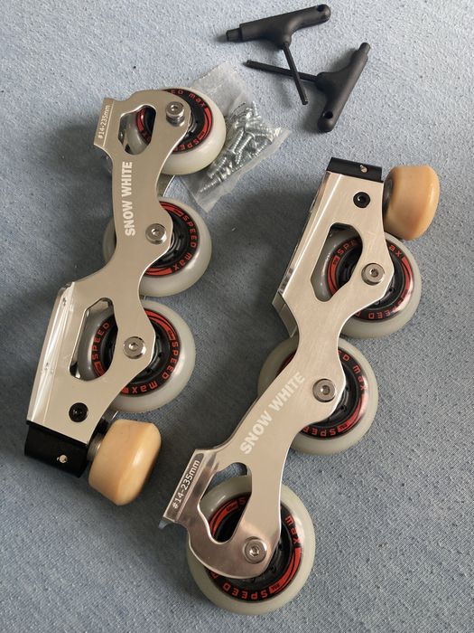 snow white szyny z kółkami rolki figurowe płozy 14 245