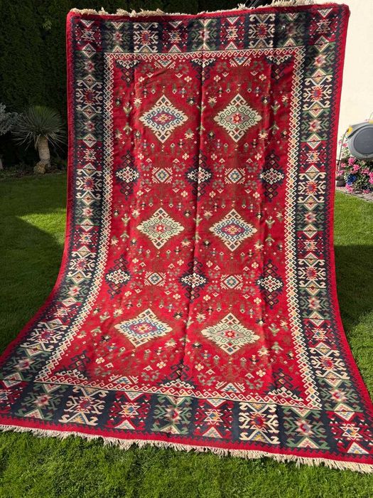 Kilim Dywan Art Deco Ręcznie Tkany 320x200 cm WYPRZEDAŻ