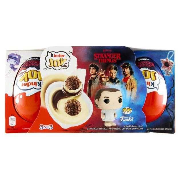 Шоколадні яйця Kinder Joy Funko Netflix Stranger Things 3 шт х 20г